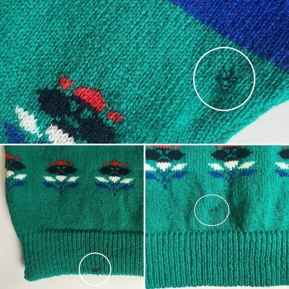 The Irish Scene Wool Sweater Intarsia Leprechaun Ireland Men’s Medium Vintage - Picture 11 of 12